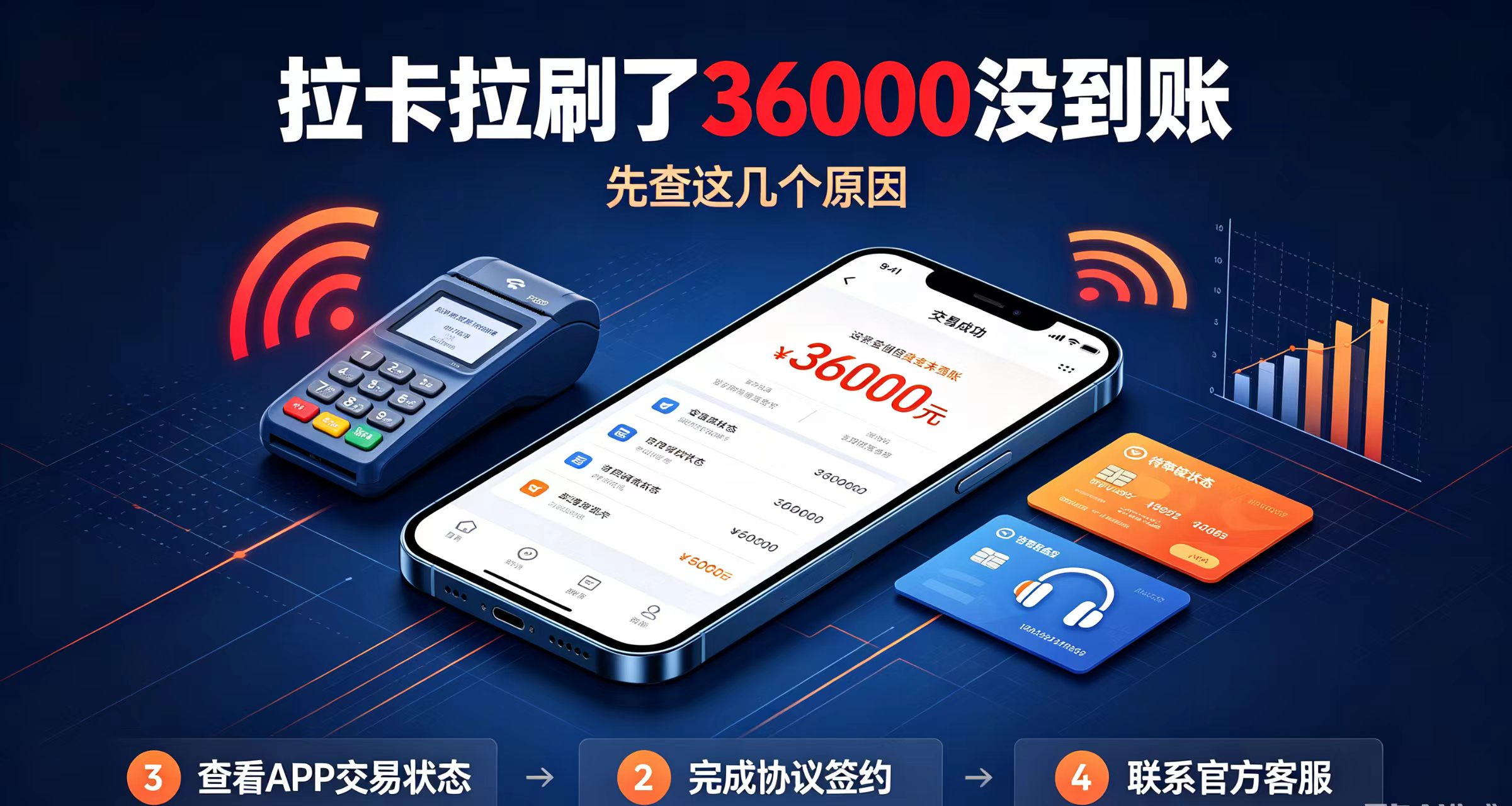 注意！拉卡拉刷3万多没到账，有可能是协议未签约