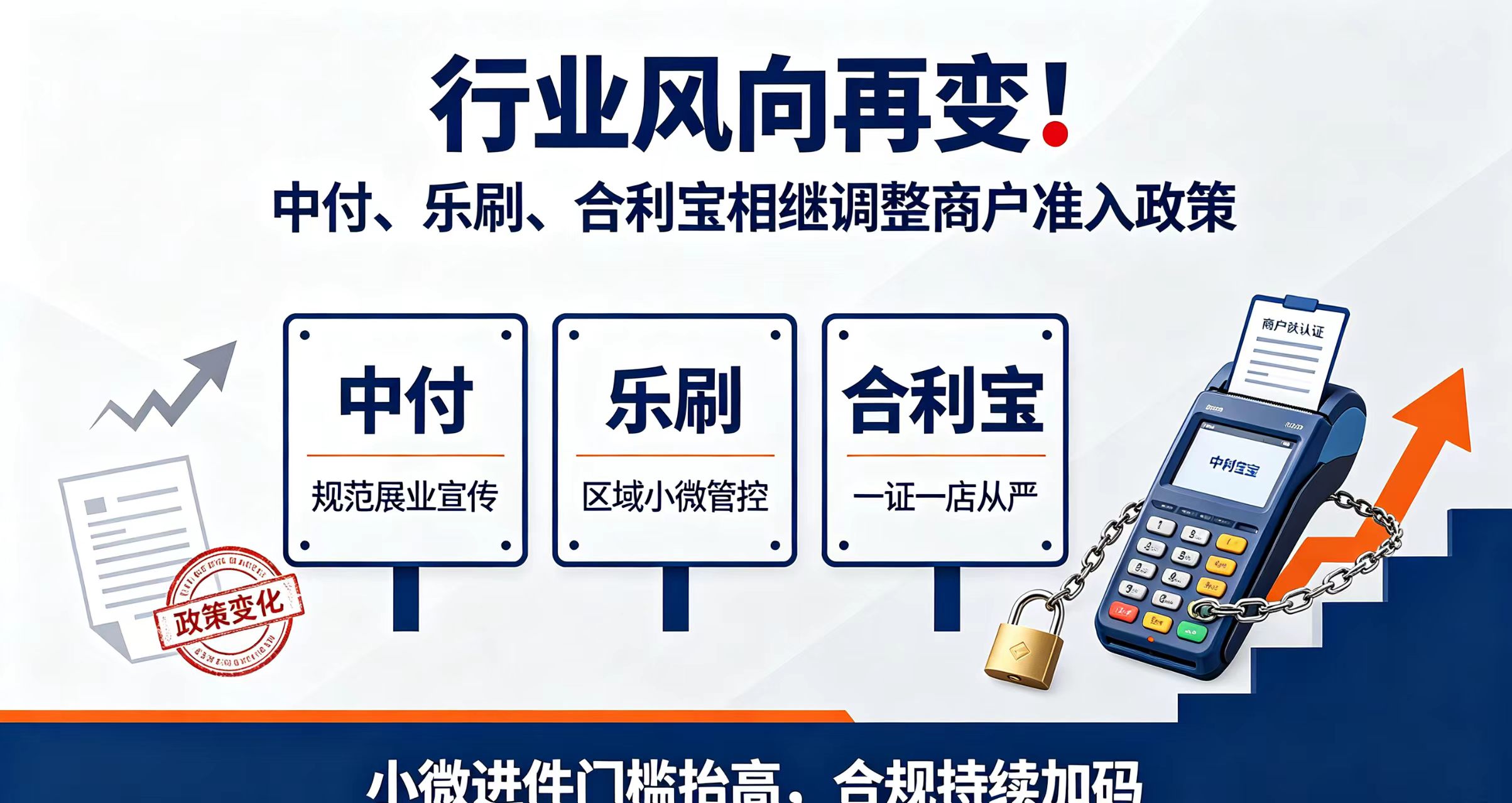 星驿付官网：行业风向再变！中付、乐刷、合利宝相继调整商户准入政策